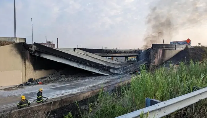 I-95 in Northeast Philadelphia Collapses Following Vehicle Fire