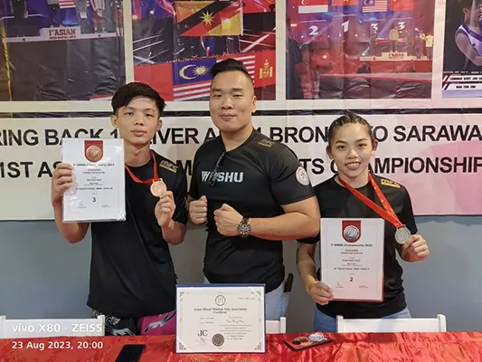 Sarawakian Fighters Make Mark at First Asian MMA Championship Teng Pang Sze Wins Silver, Teo Zhi Hao Claims Bronze