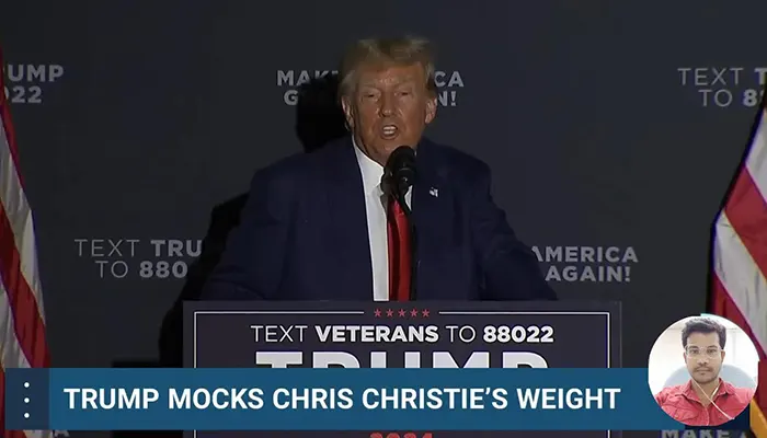 Trump Mocks Christie's Weight and Eating Habits