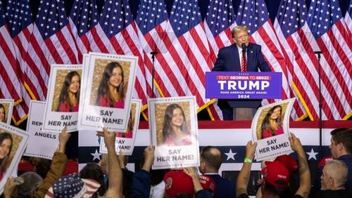 Former President Trump Confronts Biden Over Laken Riley Apology at Georgia Rally