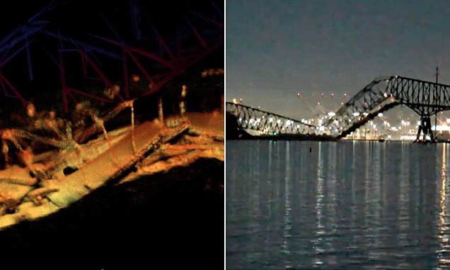 Navy releases underwater images of Baltimore bridge collapse