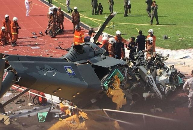 Tragedy Strikes: Two Armed Forces Helicopters Collide Midair During Rehearsal for Royal Malaysian Navy's Anniversary Celebration