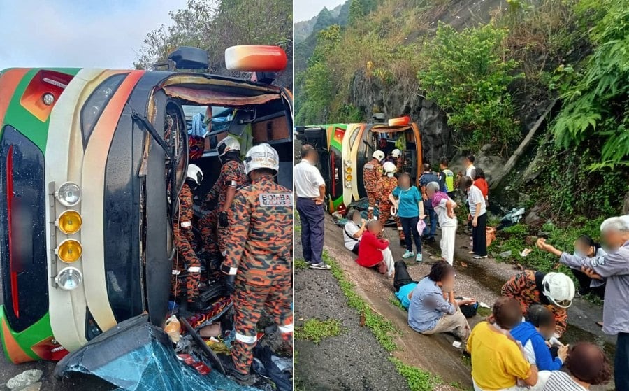 Bus and Car Collision on North-South Expressway: 42 People Survive