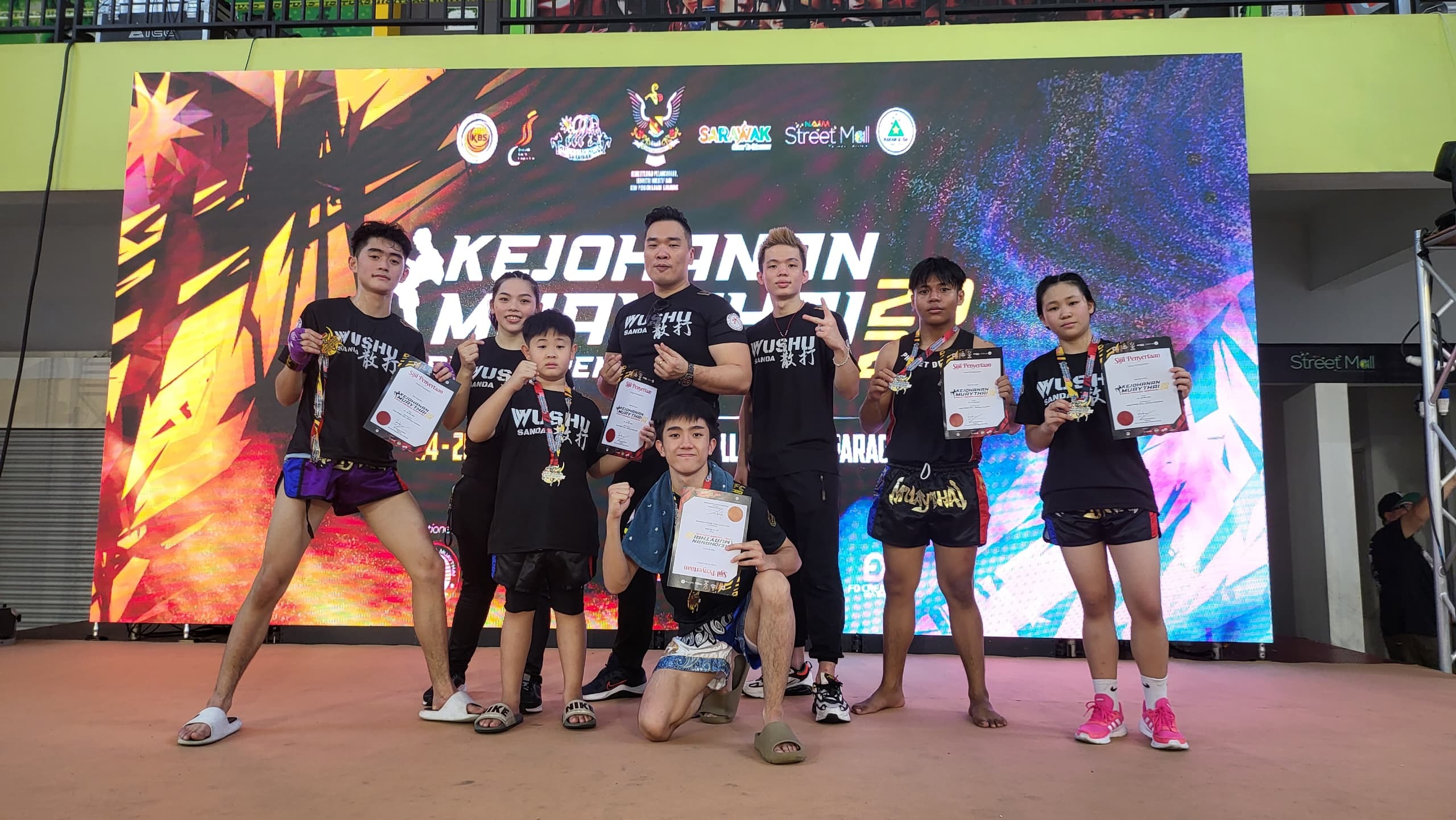 Sarawak Sanda Fighters Dominate at Muaythai Premier Cup Multiple Gold Wins