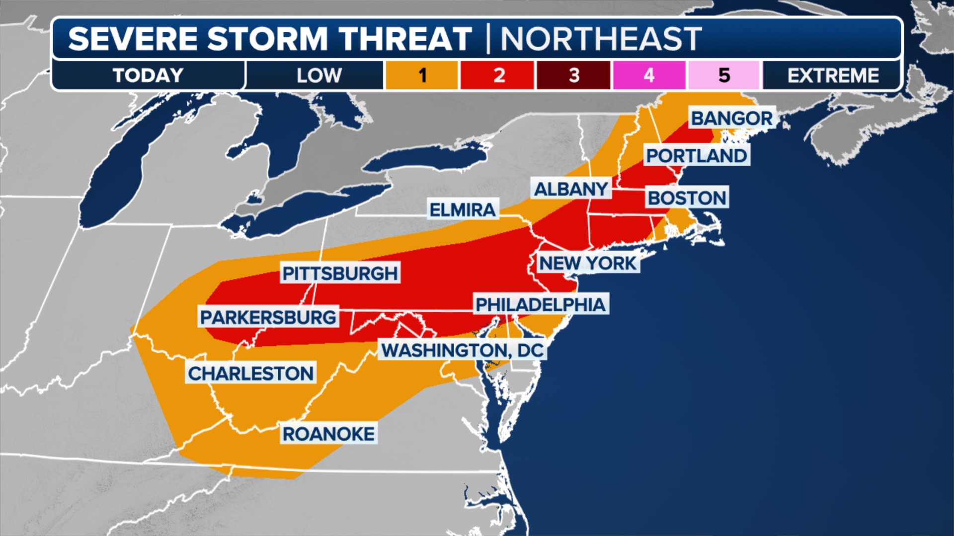 Severe Storms and Hail to Strike I-95 Corridor Boston, NYC, and Philadelphia Brace for Impact