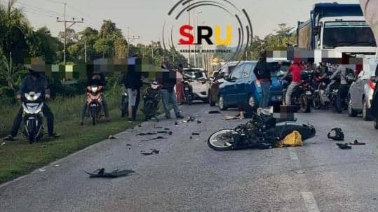 Two Men Injured in Motorcycle Collision in Kota Samarahan