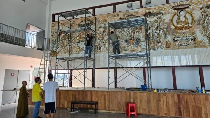 Majestic Buddha Jade Mural at San Seng Tong’s Buddhism Culture and Education Centre Nears Completion