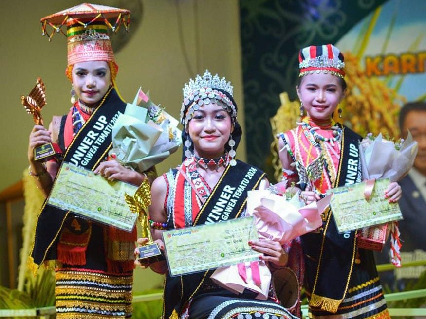 Tematu Gawai Carnival 2024 Crowns Pageant Winners With Cultural Celebrations