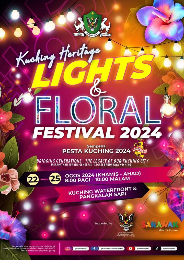 Kuching Heritage Lights and Floral Festival 2024: A Spectacular Celebration of Beauty and Culture / Photo Credit - Dewan Bandaraya Kuching Utara (DBKU)