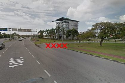 Kuching’s Riveredge Roundabout Exit Closure Morning Rush Hour Disruption from Sept 2-13 Photo Credit The Borneo Post