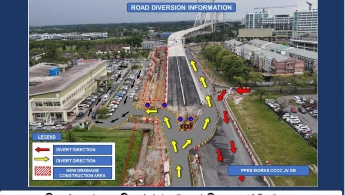 Major Road Diversion Near Bintulu Polyclinic Junction from September 3 to December 31