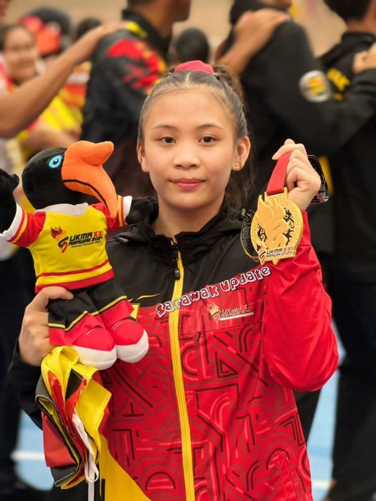 Sarawak’s Golden Triumph Gymnast Cassandra Lavigne Shelden Bags 76th SUKMA XXI Gold Medal / Photo Credit - Sarawak Update