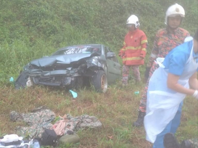 Soldier Injured in Early Morning Self-Inflicted Accident in Bau / Photo Credit : Sarawak Update