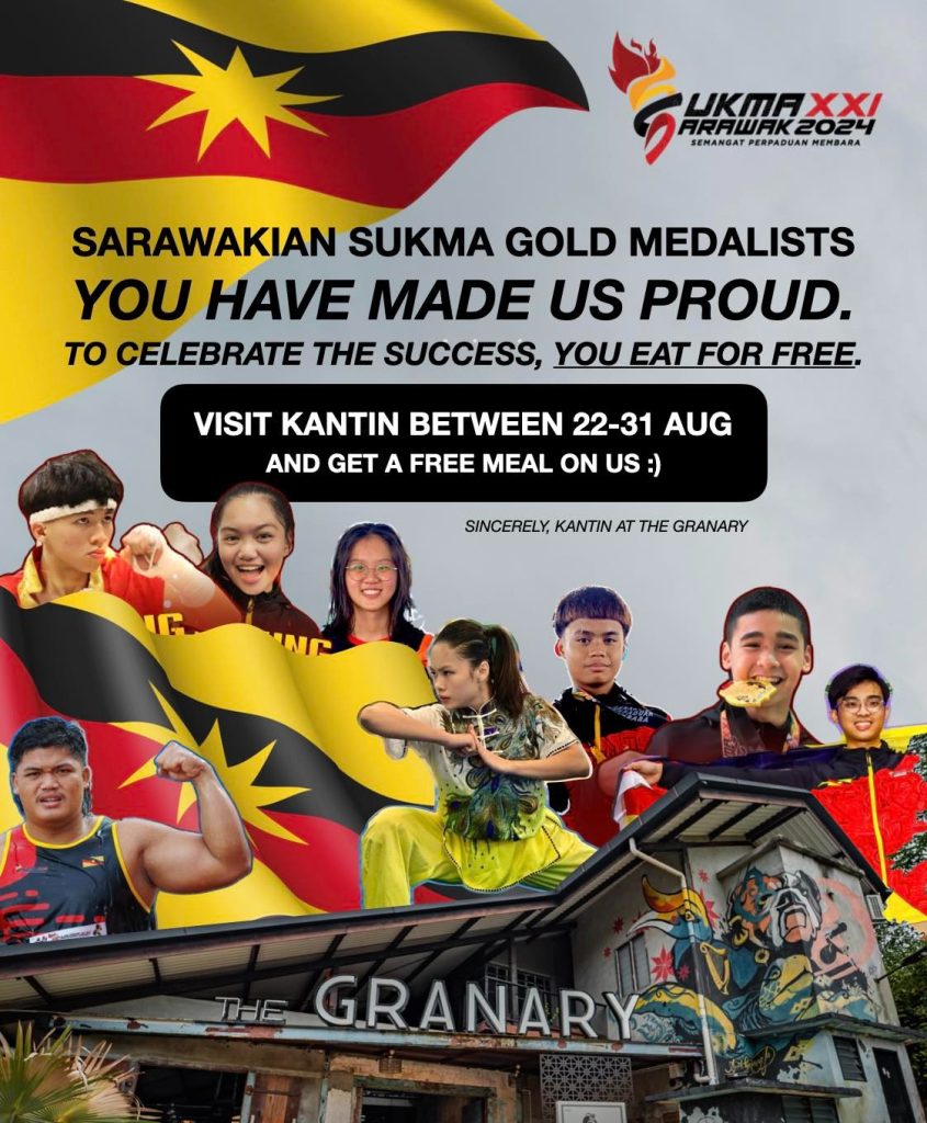 Sukma XXI Kantin at The Granary Rewards Sarawak's SUKMA Gold Medallists with Free Meals