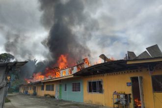 Tragic Blaze Engulfs Spencer's House in Ulu Betan, Roban - Photo: JBPM Sarawak