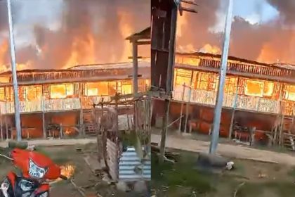 Breaking News Long Nyirok Longhouse in Tinjar Baram Devastated by Fire