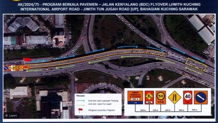 Partial Road Closure on Jalan Lapangan Terbang and Jalan Tun Jugah in Kuching Key Details and Safety Tips