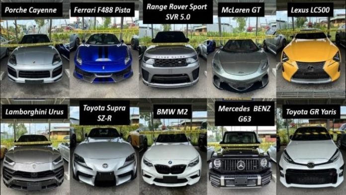 Sarawak Customs Seizes RM8.1 Million in Luxury Cars During Kuching Raid