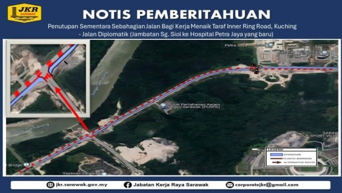 Temporary Partial Road Closure on Jalan Diplomatik for Upgrading Works from September 13 to October 13