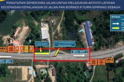 Temporary Road Closure at Pan Borneo’s Sebauh Junction on September 12 Important Details for Sarawak Road Users