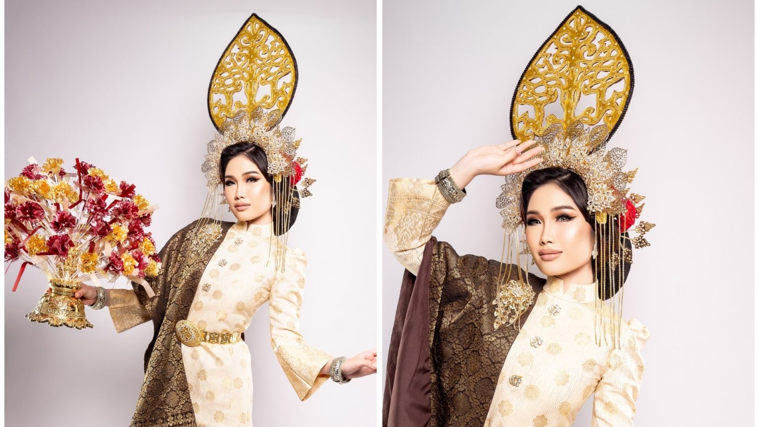 Lee Min Qi at Miss Globe 2024 Semi-Finals with ‘Sembah Tamu’ Costume!