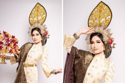 Lee Min Qi at Miss Globe 2024 Semi-Finals with ‘Sembah Tamu’ Costume!