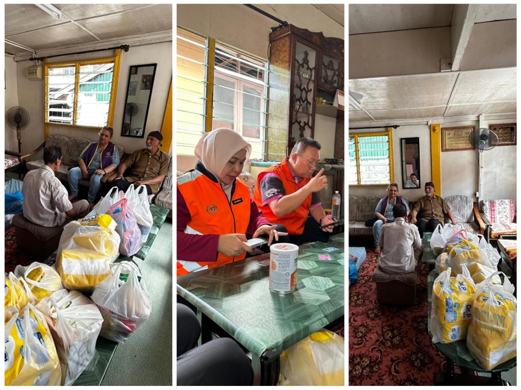 Lions Club Kuching Unity Brings Essential Aid to Elderly Couple in Need at Kpg Pulo Hilir, Petra Jaya