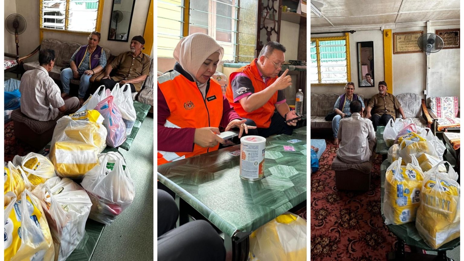 Lions Club Kuching Unity Brings Essential Aid to Elderly Couple in Need at Kpg Pulo Hilir, Petra Jaya