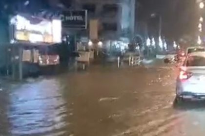 Flash Floods Disrupt Miri City Roads Submerged After Heavy Rain