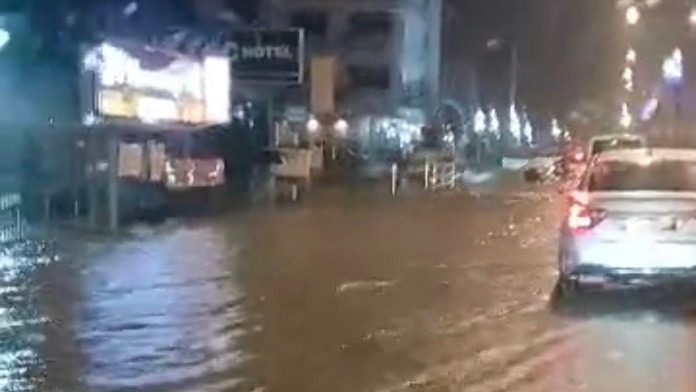 Flash Floods Disrupt Miri City Roads Submerged After Heavy Rain