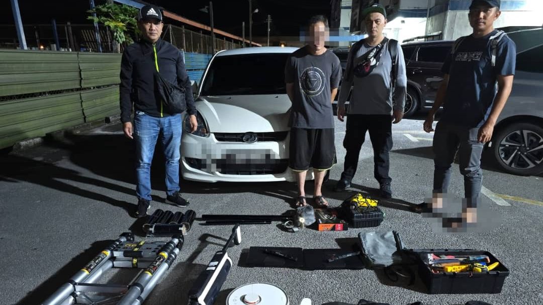 Kuching Police Arrest Man Linked to Multiple Shop Break-Ins