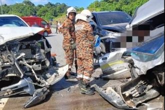 Elderly Man Injured in Three-Vehicle Crash Near Jakar, Pan Borneo Highway