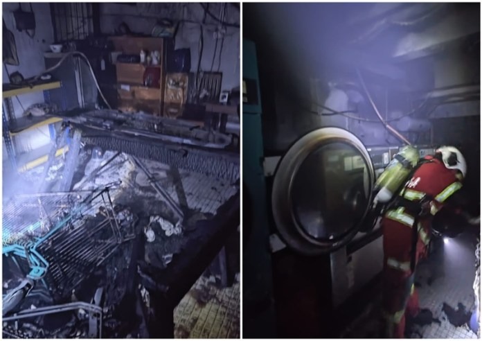 Fire Partially Damages Laundry Shop on Christmas Eve in Kuching