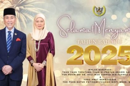 Sarawak Governor’s New Year 2025 Wishes A Year of Unity and Blessings