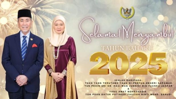 Sarawak Governor’s New Year 2025 Wishes A Year of Unity and Blessings