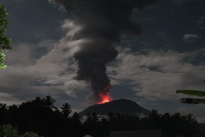 Mount Ibu Eruption Lava and Ash Soar Over Indonesia’s Halmahera