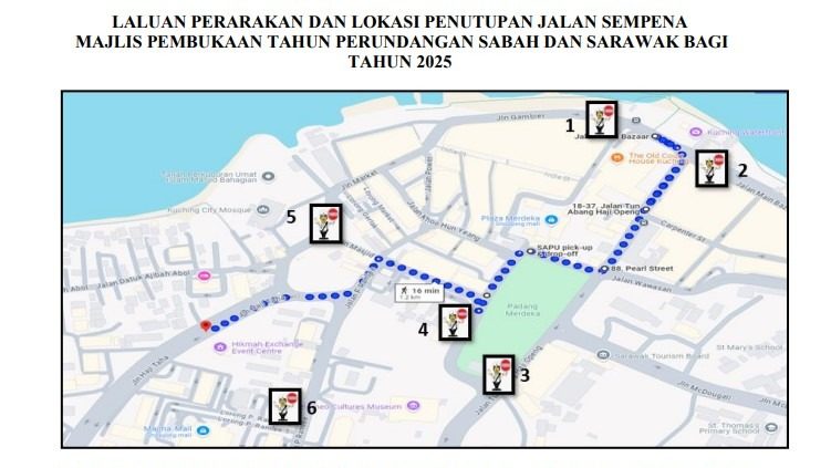 Six Roads to Close for Sabah & Sarawak Legal Year Parade Tomorrow