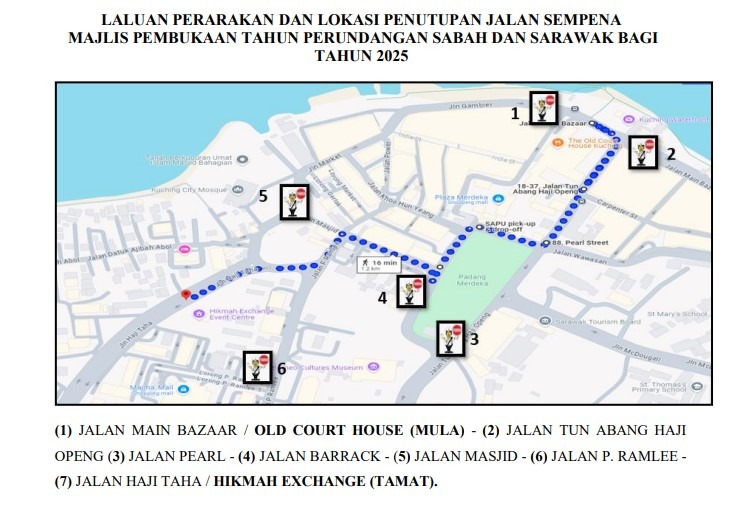 Six Roads to Close for Sabah & Sarawak Legal Year Parade Tomorrow